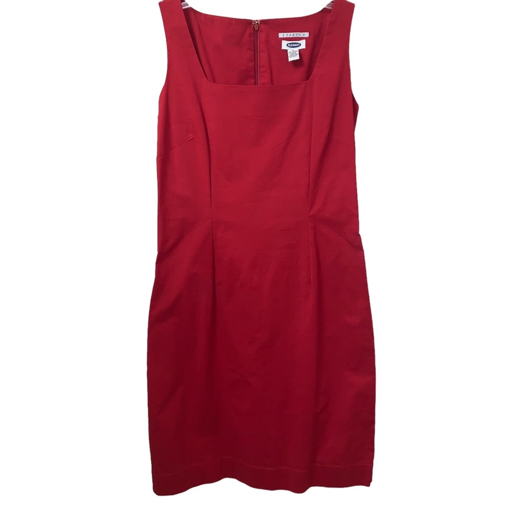 NWOT Old Navy Sleeveless Stretch Sheath Square Neckline Dress Sz 8